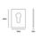 Eclipse  Euro Escutcheon (Single) Polished Stainless Steel 45mm