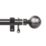 Renaissance Black Nickel Curtain Pole 28/25mm x 120-210cm