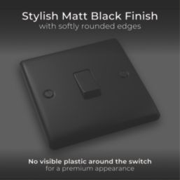 British General Nexus Metal 20A 16AX 1-Gang 2-Way Light Switch  Matt Black  3 Pack