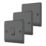 British General Nexus Metal 20A 16AX 1-Gang 2-Way Light Switch  Matt Black  3 Pack