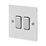 MK Edge 20AX 2-Gang 2-Way Switch  Polished Chrome with White Inserts