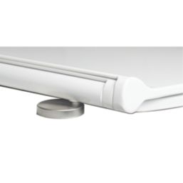 Swirl  Soft-Close with Quick-Release Slimline Toilet Seat Stainless Steel & Plastic White