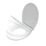 Swirl  Soft-Close with Quick-Release Slimline Toilet Seat Stainless Steel & Plastic White