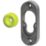 Button-Fix Type 1 Fully Rebated Panel Fixings Set Charcoal Black & Lime Green 30 Pieces