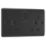 British General Nexus Metal 13A 2-Gang SP Switched Socket + 2.4A 22W 2-Outlet Type A & C USB Charger Matt Black with Black Inserts