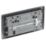 British General Nexus Metal 13A 2-Gang SP Switched Socket + 2.4A 22W 2-Outlet Type A & C USB Charger Matt Black with Black Inserts