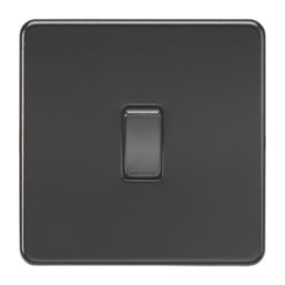 Knightsbridge  20A 1-Gang DP Control Switch Matt Black