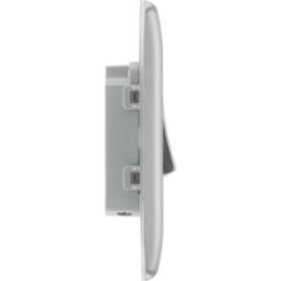British General Nexus Metal 20A 16AX 1-Gang 2-Way Light Switch  Brushed Steel  3 Pack