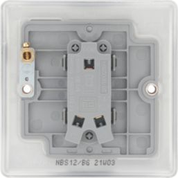 British General Nexus Metal 20A 16AX 1-Gang 2-Way Light Switch  Brushed Steel  3 Pack