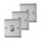 British General Nexus Metal 20A 16AX 1-Gang 2-Way Light Switch  Brushed Steel  3 Pack