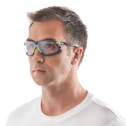 3M Solus 1000 Clear Lens Safety Specs Green / Black