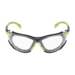 3M Solus 1000 Clear Lens Safety Specs Green / Black
