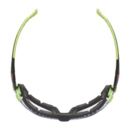 3M Solus 1000 Clear Lens Safety Specs Green / Black
