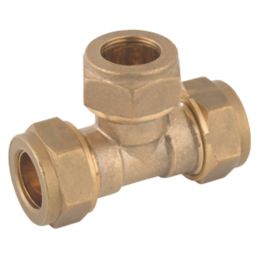 Midbrass  Brass Compression Equal Tees 1/2" 2 Pack