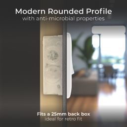 British General 800 Series 10AX 3-Gang 2-Way Light Switch  White