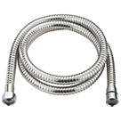 Swirl  Bathroom Mixer Tap Hose Polished Stainless Steel 10mm x 1.5m
