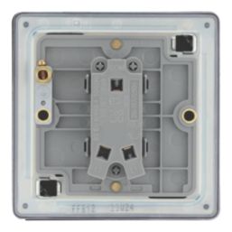 LAP  20A 16AX 1-Gang 2-Way Switch  Matt Black with Colour-Matched Inserts