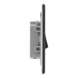 LAP  20A 16AX 1-Gang 2-Way Switch  Matt Black with Colour-Matched Inserts