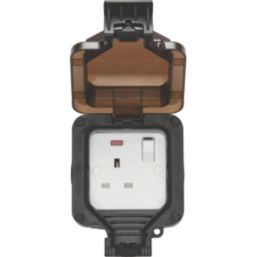 Knightsbridge  IP66 13A 1-Gang DP Weatherproof Outdoor Switched Socket