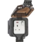 Knightsbridge  IP66 13A 1-Gang DP Weatherproof Outdoor Switched Socket