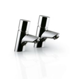 Armitage Shanks Avon 21 Chrome 126mm Self-Closing 2 Tap Holes Basin Pillar Tap