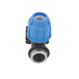 FloPlast  MDPE Plastic Wall Plate Elbow 20mm x 1/2"