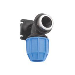 FloPlast  MDPE Plastic Wall Plate Elbow 20mm x 1/2"