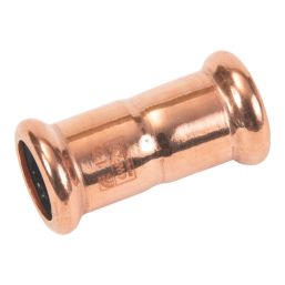 Flomasta  Copper Press-Fit Equal M-Profile Straight Couplers 15mm 10 Pack