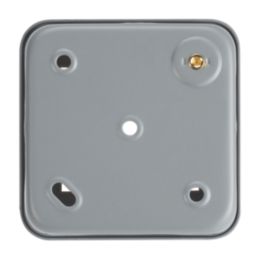 Contactum Metal Clad 2-Module Modular Faceplate Grey