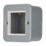 Contactum Metal Clad 2-Module Modular Faceplate Grey