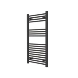Flomasta 1000mm x 500mm 1522BTU Black Flat  Towel Radiator