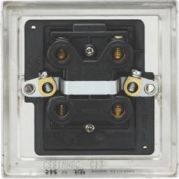 Knightsbridge  45A 1-Gang DP Control Switch Brushed Chrome with LED