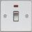 Knightsbridge  45A 1-Gang DP Control Switch Brushed Chrome with LED