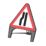 Melba Swintex Q Sign Triangular "Road Narrows Left" Safety Sign 870mm x 1220mm