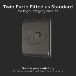 British General Nexus Metal 13A Switched Fused Spur  Black Nickel