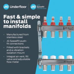 JG Speedfit 12 Port Manifold Set Chrome