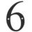Fab & Fix Door Numeral 6, 9 Black 80mm