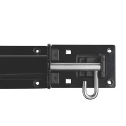 GateMate Heavy Duty Padbolt Black  180mm