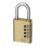 Smith & Locke   Closed Shackle Combination  Padlock Brass 40mm