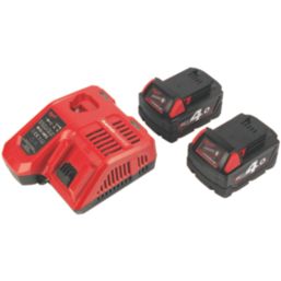 Milwaukee M18 BPP4C-402B 18V 2 x 4.0Ah Li-Ion RedLithium  Cordless 4 Piece Kit