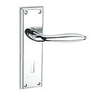 Smith & Locke Blyth Fire Rated Lever Lock Door Handle Pair Polished Chrome