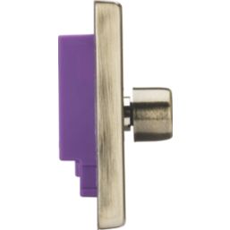 Knightsbridge  4-Gang 2-Way LED Intelligent Dimmer Switch  Antique Brass