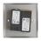 Contactum iConic 2-Gang 2-Way LED Dimmer Switch  Brushed Steel