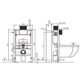 ETAL Porto Top or Front In-Wall Toilet Frame 820mm