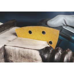 Bosch Expert C470 60/120/240 Grit 6-Hole Punched Multi-Material Sandpaper 93mm x 93mm 6 Pack