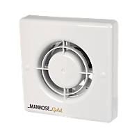 Manrose MG100T 100mm Axial Bathroom Extractor Fan with Timer White 240V