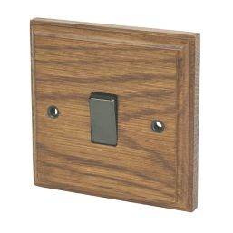 Varilight  10AX 1-Gang 2-Way Light Switch  Medium Oak