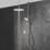 Mira Mode Maxim Gravity-Pumped Ceiling-Fed Chrome Thermostatic Digital Mixer Shower