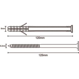 Easyfix  TX Frame Fixings 8mm x 120mm 12 Pack