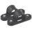 Deta TTE uPVC Spacer Bar Saddles 20mm Black 2 Pack